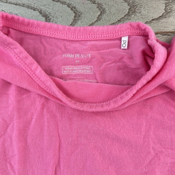 Posh Peanut Pink Lemonade Ruffled PJ Set 3T - Picture 2 of 2